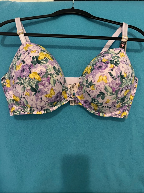 Victoria's Secret Other - Victoria's Secret Floral Underwire Push-Up Bra - Purple & Yellow
